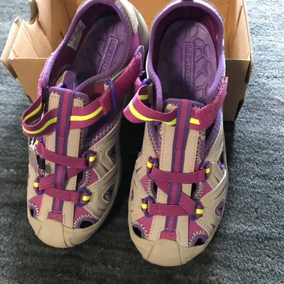 Merrell Girls' Water Sandals - Purple/Pink Multi - Size 4 - Picture 3 of 10
